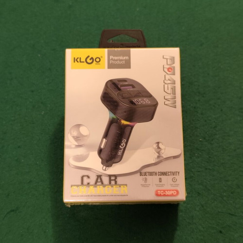 KLGO TC-30PD 45W Car Charger and Bluetooth FM Transmitter