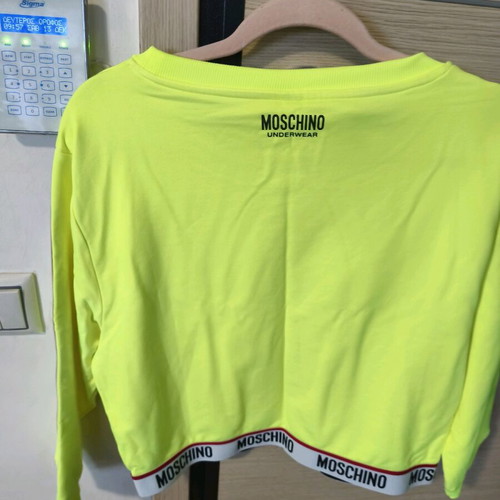 Moschino Underwear Collection cropped sweatshirt new, size XL, yellow