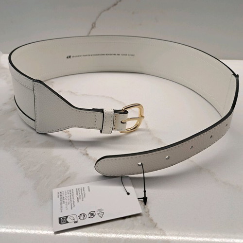Wide women's belt H&M new, white, size 75