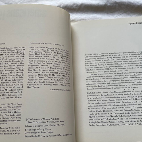 Americans 1963 book used, The Museum Of Modern Art MOMA