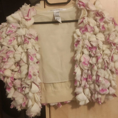 Diane von Furstenberg bolero like new, beige and pink, size M