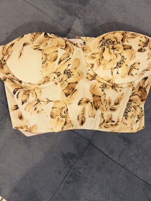 Corset with flowers like new, beige, size XS