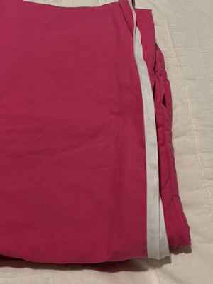 Single duvet cover used, fuchsia cotton with zipper