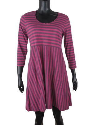 Gudrun Sjoden dress size M used, purple pink stripes organic cotton