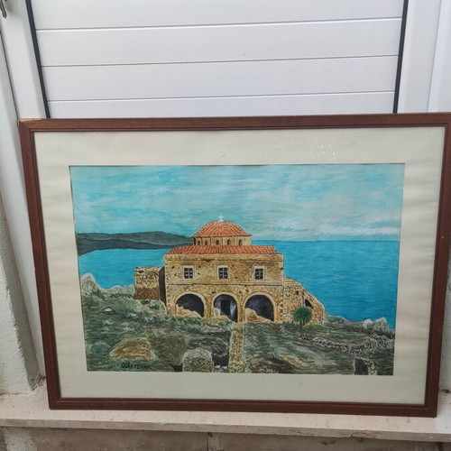 Painting frame Agia Sofia Monemvasias used 75x55 cm