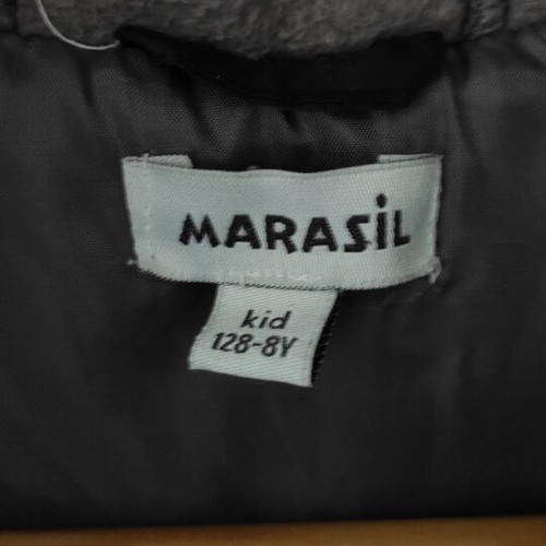 Marasil Puffy Vest for Boys 8 Years Like New Blue with Fleece Hood