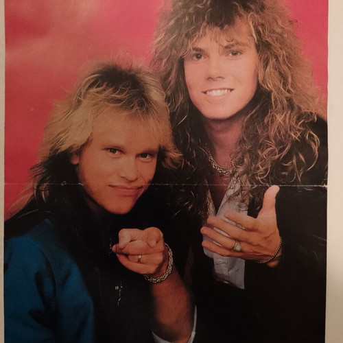 Michael Jackson & Joey Tempest poster like new, Manina magazine