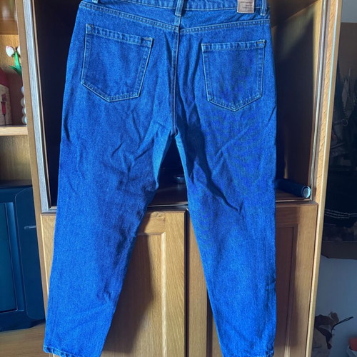 Mom Fit Jeans Pink Woman new, size 42, blue