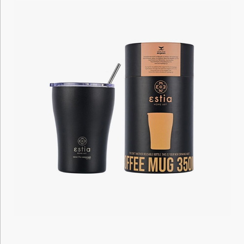 Estia Save The Aegean travel mug new, recyclable material 350ml with straw