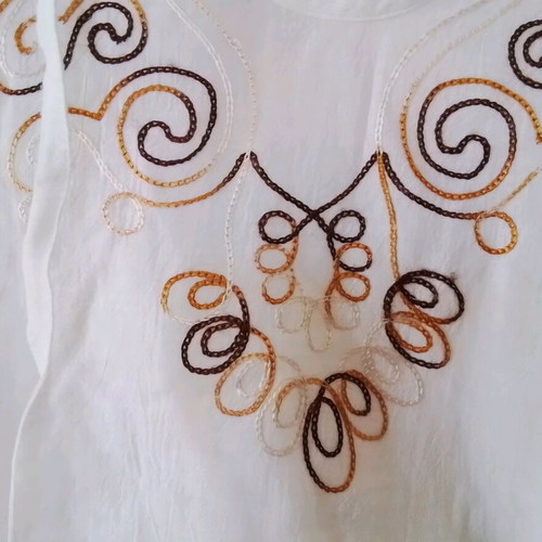 White lightweight spring blouse with 3/4 sleeve like new, size XL