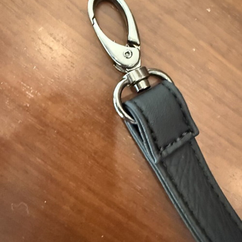 Leather bag strap black, like new, 90cm