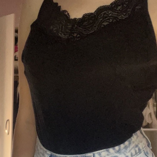 Women's black tirante top used, size S-M