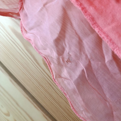 Silk viscose blouse used, pink, free size up to XL