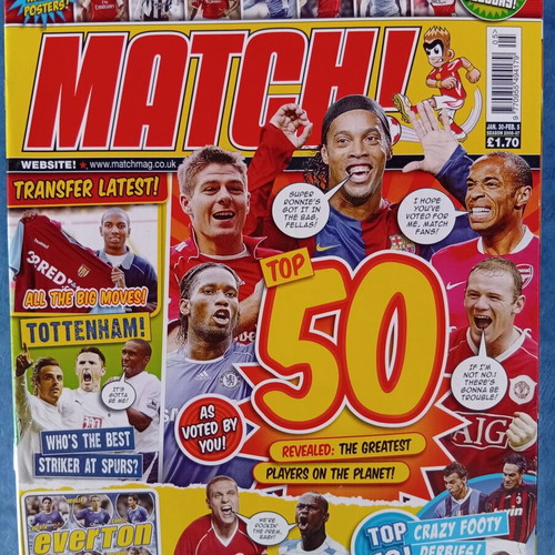 Match Football Magazine issue 30-5/2/2007 like new with Everton posters