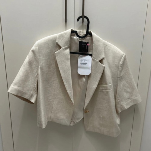 Crop jacket new, medium, beige