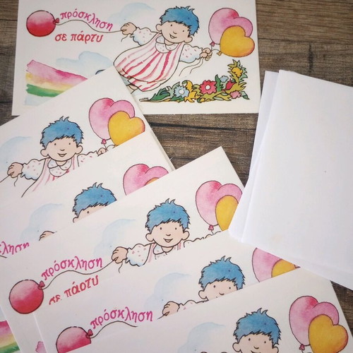 Party invitations new, set of 6 pieces
