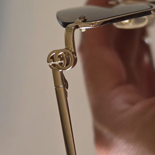 Gucci sunglasses, brown and gold