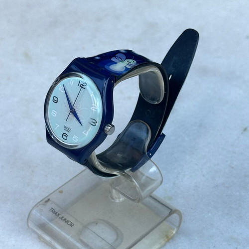 Swatch Fly By Night Loomi GN911 blue watch used, functional