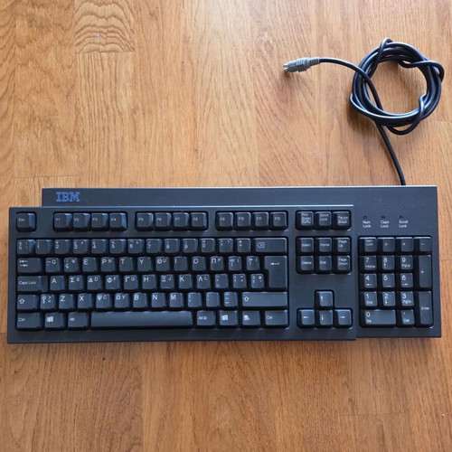 IBM KB-7953 keyboard used, black, vintage 1998