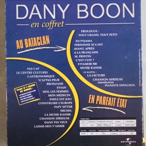 Dany Boon coffret DVD like new, Au Bataclan