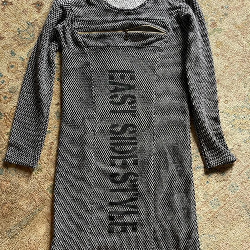 Dress with zipper used, small/medium, black and gray
