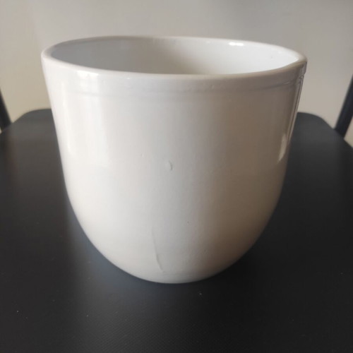 Ceramic flowerpot white new