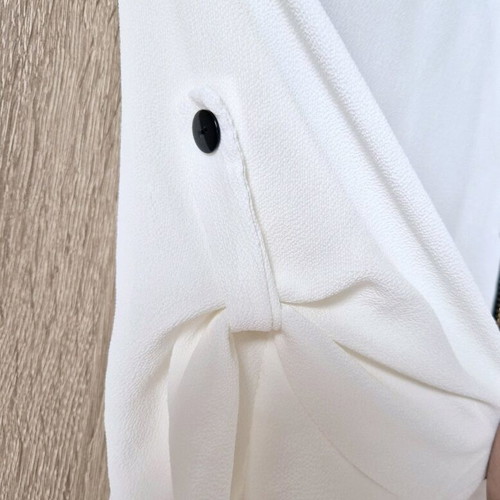 Airy blouse shirt like new, white, with zipper
