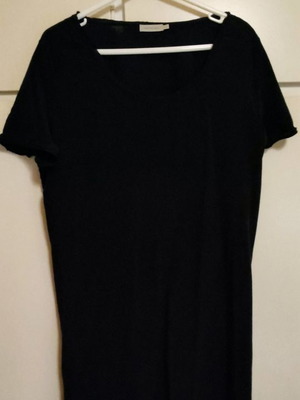 Calvin Klein dress black with back opening like new, size L