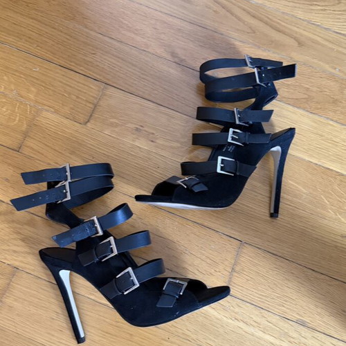 Asos sandals like new, black, size 38-38.5