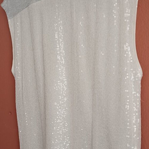 Deha women's set with blouse and leggings like new, gray with sequins