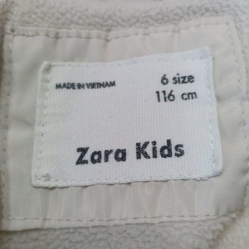 Zara girls' jacket beige size 6 years like new