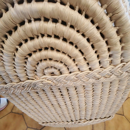 Baby Moses basket with handmade knitted blanket and booties new