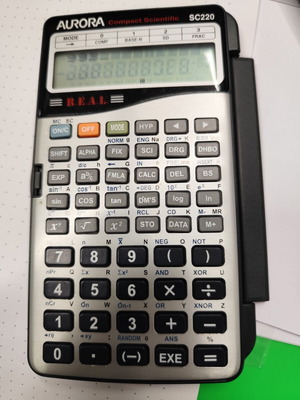 Scientific calculator used with broken cover