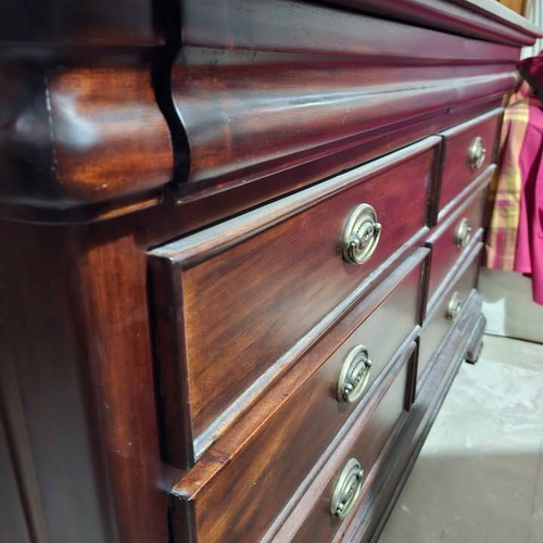 Buffet table like new, solid wood with multiple drawers