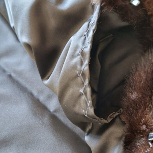 Mink Fur Used Classic Dark Brown 88 cm
