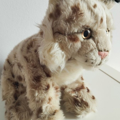 WWF Plush Realistic Iberian Lynx 35cm Like New