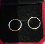 14K gold hoop earrings, tested by jeweler