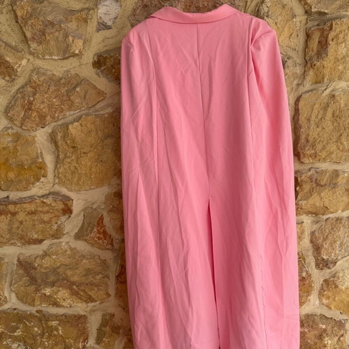 Dress with integrated cape pink, size XL, like new
