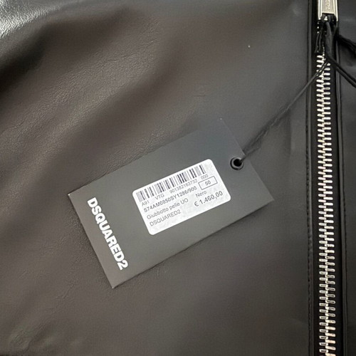 Dsquared2 leather jacket new, size 50, black
