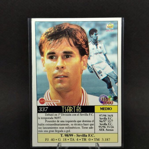 Vassilis Tsartas Sevilla 1998 collectible card used