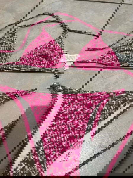 Calvin Klein Ροζ/Φούξια Μαγιό Μπικίνι (Top S / Bottom XS) – Καινούργιο με Ετικέτες