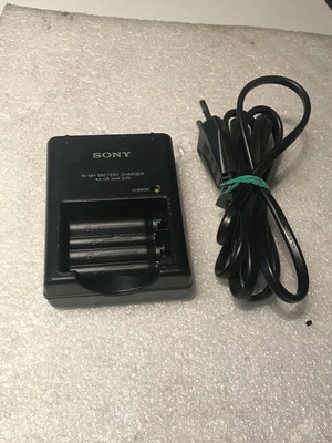 Sony charger BC-CS2B used with power cable for AA and AAA batteries