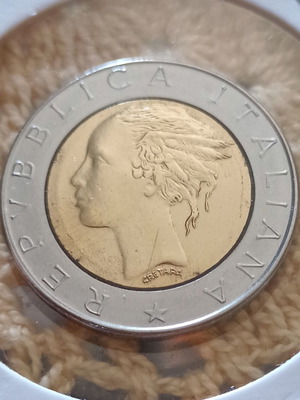 Κέρμα 500 λίρες Ιταλίας 1985 μεταχειρισμένο