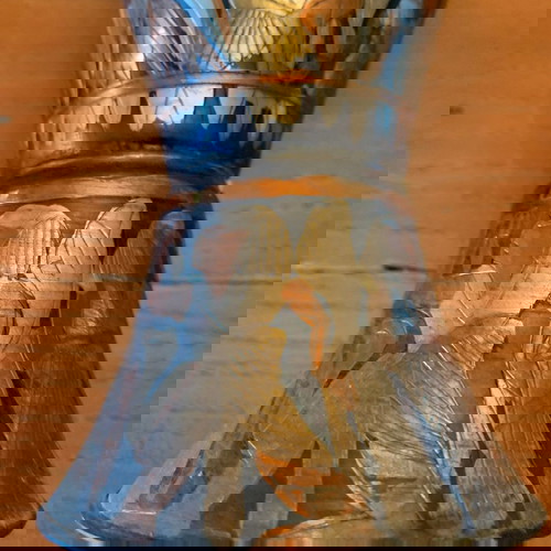 Χειροποίητο εγχάρακτο βάζο από τρία μέταλλα με αναπαραστάσεις Αρχαίας Αιγύπτου