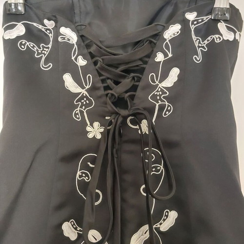 Strapless dress Morgan and Co. black with white tulle like new, size S