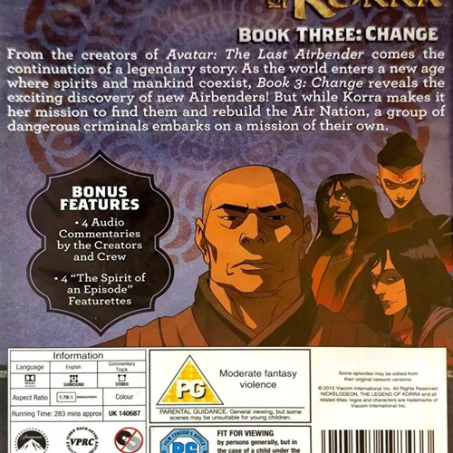The Legend of Korra Book Three: Change DVD, sealed