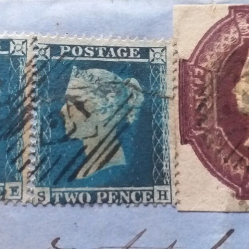 Registered London to Macclesfield 1854 postal cover with stamps