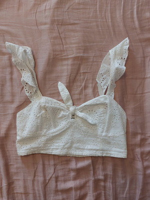 Bershka Small White Top like new, cotton
