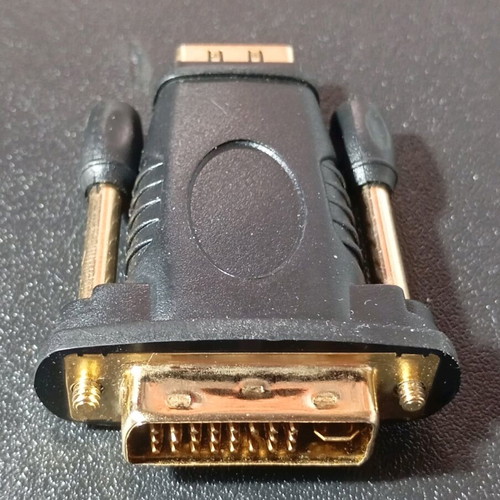 HDMI female to DVI-D male adapter used