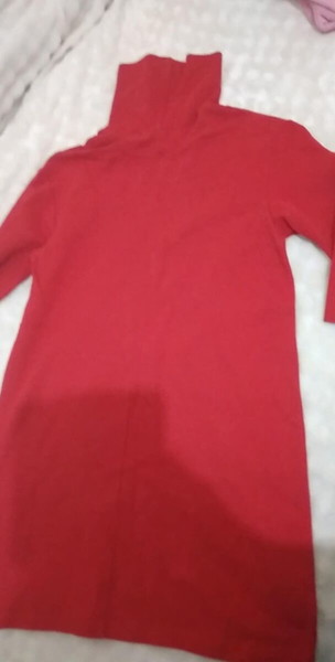 Zara Trafaluc Κόκκινο Μακρυμάνικο Φόρεμα-Μπλούζα με Ζιβάγκο – Μέγεθος S